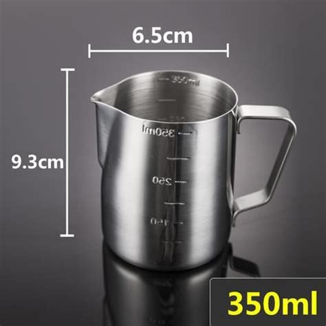 MOUSSEUR A CAFE 350ML Double Scale Pichet à mousse de lait en acier