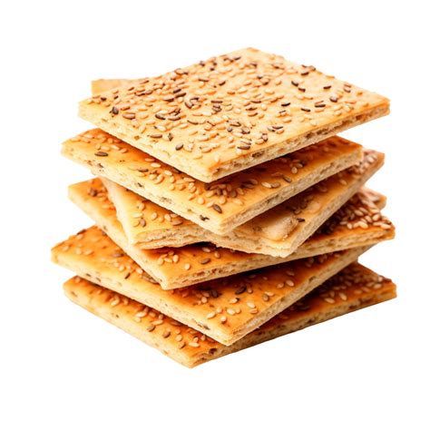 Crackers With Sesame Isolated On Transparent Background 46497742 Png