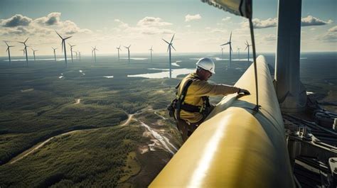 La Vista A Rea Del Panel Solar Y El Trabajador Ingeniero Instalando Y