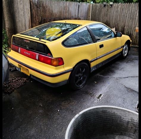 Honda Civic Hatchback Yellow Fwd Manual Crx Si Classic