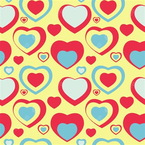 Heart Love Seamless Pattern Background Vector Illustration Eps