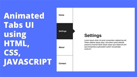 Animated Vertical Tabs Ui Using Html Css Javascript Images