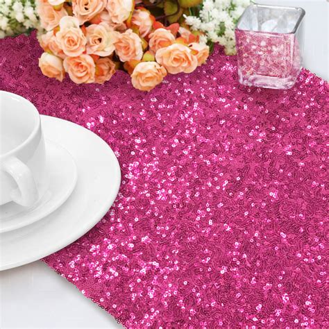 Time To Sparkle Silver Glitter Sequin Table Runner 12x108 Xmas Sparkly Wedding Ebay