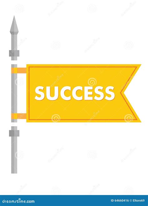 Flag Of Success Stock Vector Illustration Of Background 64660416