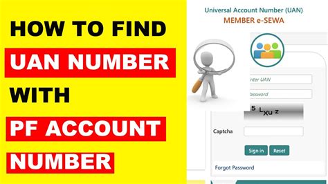 How To Find Uan Number With Pf Account Number Online Youtube