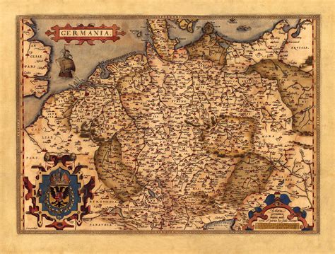 Old map of Germany - Art Source International