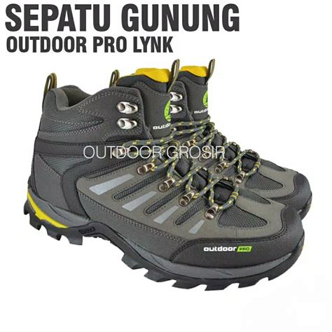 Jual Cod Sepatu Gunung Outdoor Pro Lynk Grey Waterproof Sepatu