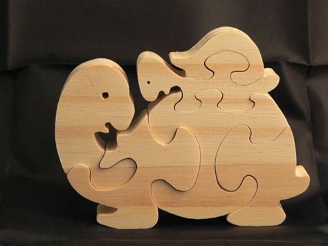 Puzzle Animaux La Tortue Et Son B B En Bois D Coup Jeux Jouets