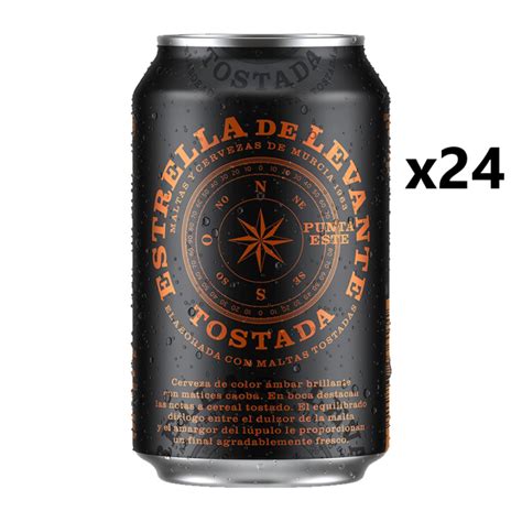 ESTRELLA DE LEVANTE Punta Este Cerveza Tostada Lata 33cl Pack 24 Te