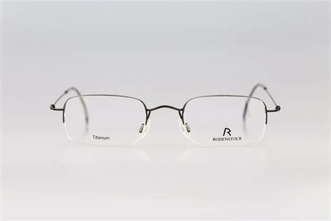 Rodenstock R 4494 C Titanium Vintage 90s Lightweight Half Rim Small Rectangle Glasses Frames