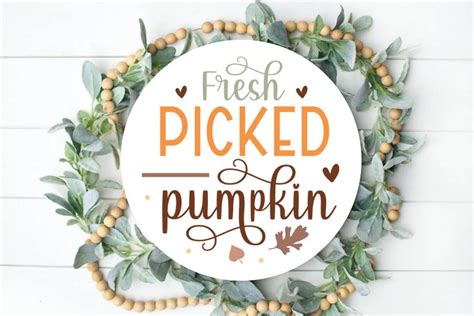 Fresh Picked Pumpkins Sign SVG