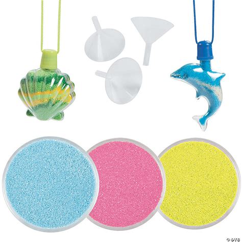 Tropical Sand Art Necklaces And Sand Kit 63 Pc Oriental Trading