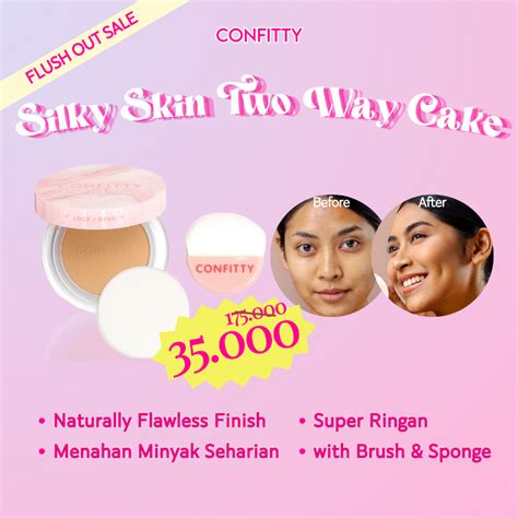 Jual Silky Skin Two Way Cake Confitty Bedak Padat Compact Powder