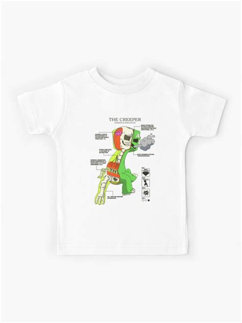 The Creeper Anatomy Kids T Shirt For Sale By Skywraith Redbubble