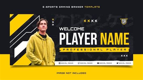 Premium Vector New Player Esports Gaming Banner Template With Logo