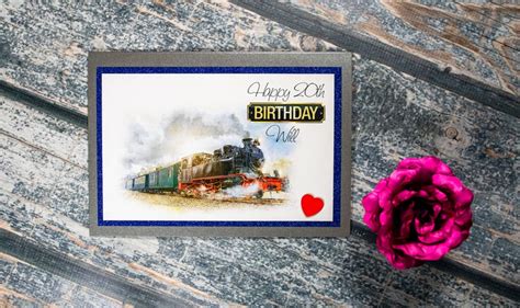 Personalised Luxury Steam Train Birthday Card Train Lovers 1 Etsy UK