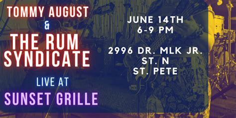 The Rum Syndicate Live At Sunset Grille Sunset Grille St Petersburg