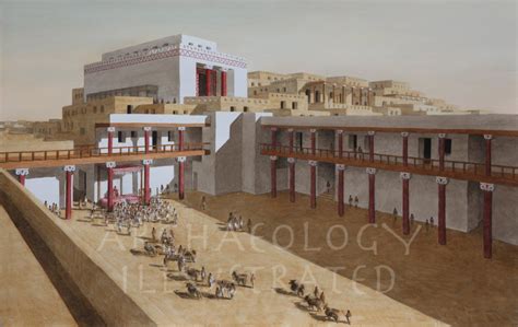 Ebla North Syria The Palace Court Yard And The Temple Of Ishtar On