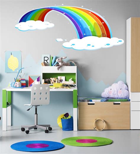 Nursery Rainbow Wall Decal, Nursery Rainbow Wall Sticker, Nursery Rainbow Wall Decor - Etsy