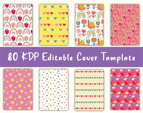 80 Kdp Cover Tamplate Canva Editable Kdp Book Covers Journal And