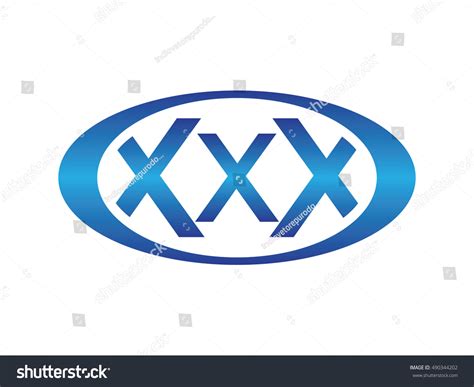 Xxx Logo Triple X Oval Logotype Stock Vector Royalty Free 490344202 Shutterstock