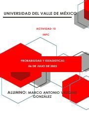 A Inpc Mavg Pdf Universidad Del Valle De M Xico Ero Actividad