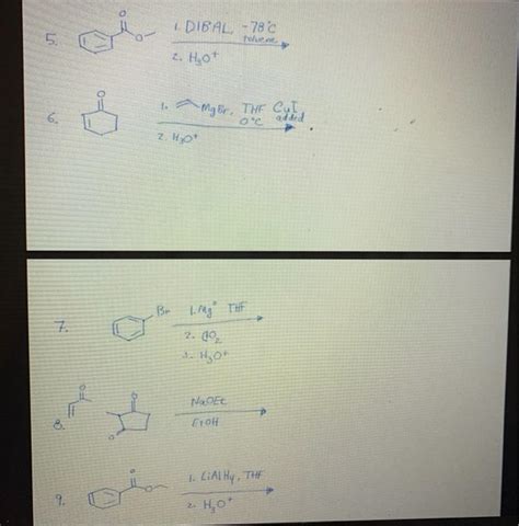 Solved 1 DIBAL 780 5 Toluent 2 Hot 6 Mgr THE Cul 0 OC Chegg