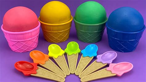 Satisfying Video L How To Make Play Doh Rainbow Ice Cream Cups