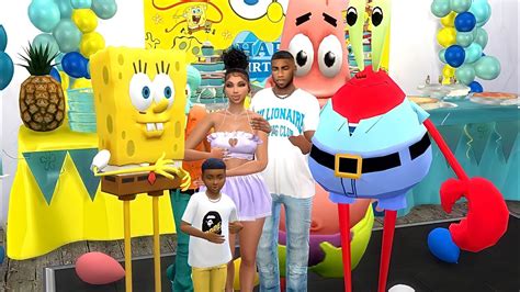 Sims 4 Lp Spongebob Birthday Party With The Hurd’s Youtube