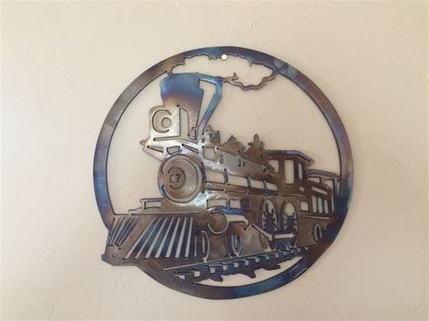 Old Train Metal Sculpture Metal Wall Art by Cre8iveMetalDesigns