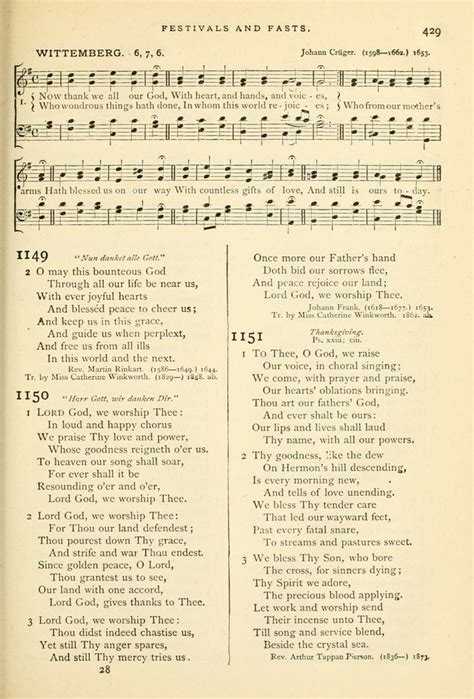 Hymns And Songs Of Praise For Public And Social Worship Now Thank