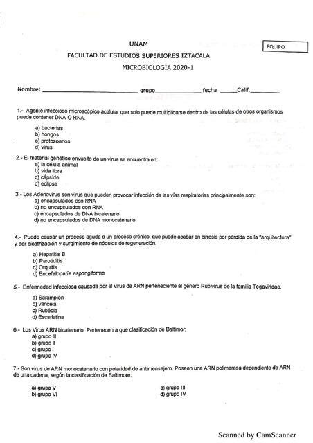 Cuestionario Microbiolog A Ang Lica Mena Udocz