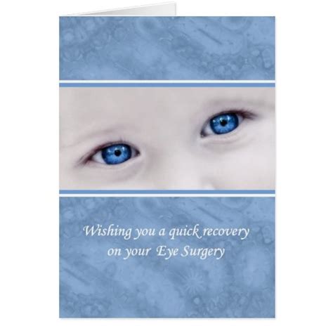 Eye Surgery Recovery Get Well Soon Big Blue Eyes Card Zazzle