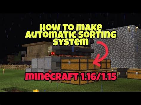 Minecraft Automatic Item Sorter System Easy To Build 1 14 1 15 1