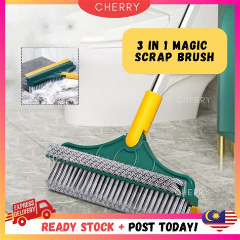 🍒cherry🍒3 In 1 Brush Magic Brush Broom Toilet Floor Brush Berus Cuci