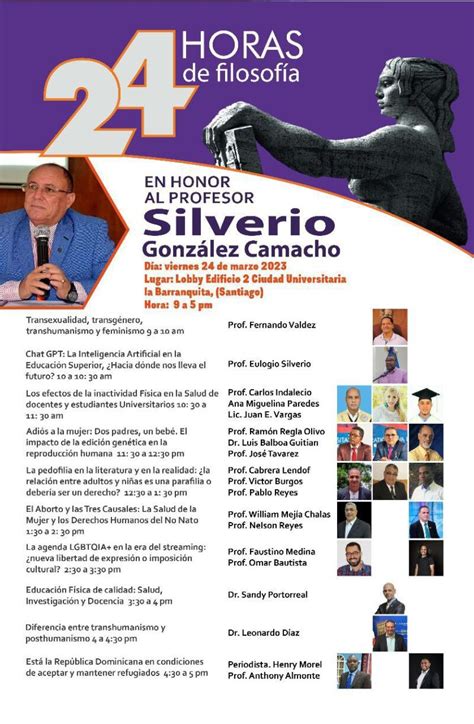 24 horas de Filosofía en honor al Prof Silverio Gonzalez Escuela de