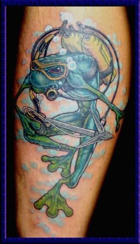 Frog Cartoon Tattoo Cartoon Tattoos Frog Tattoos Tattoos