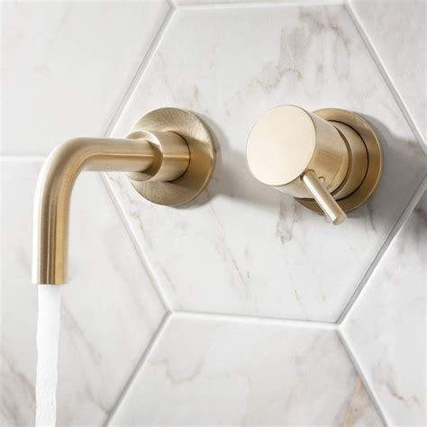 Crosswater Mpro Wall Mounted Basin Mixer Tap Brushed Brass