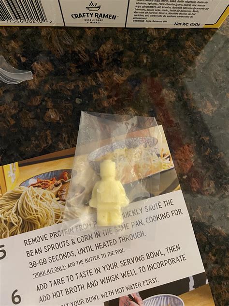 Our Ramen Kit Came With A Lego Man Butter R Mildlyinteresting