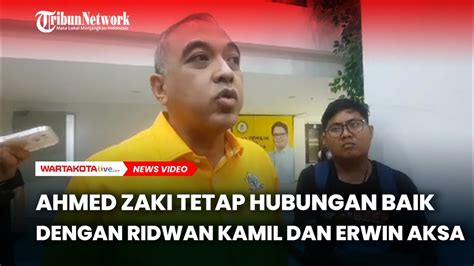 Ahmed Zaki Tetap Hubungan Baik Dengan Ridwan Kamil Dan Erwin Aksa Usai