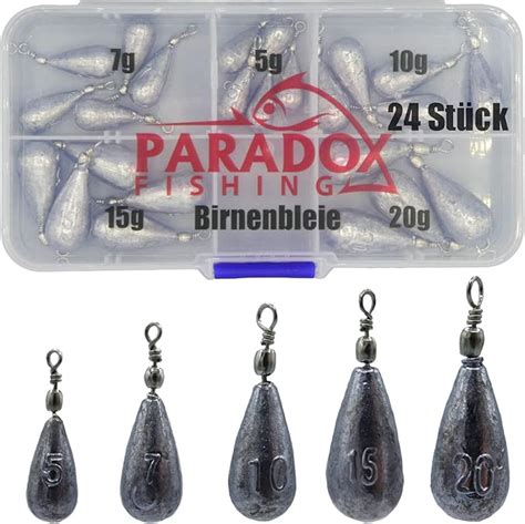 Paradox Fishing Birnenblei Set G G I St Ck Mit Box I Blei Angeln