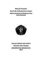 Pdf Manual Prosedur Surat Ijin Keikutsertaan Dosen Dalam Konferensi