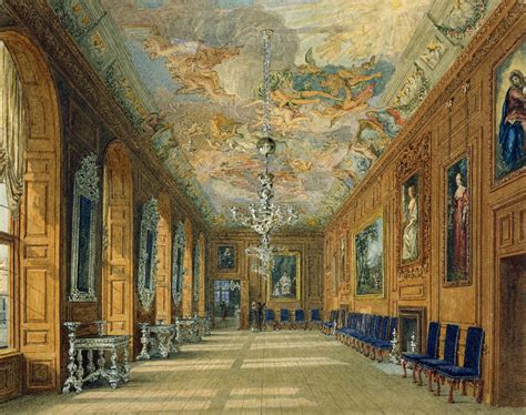 File:Windsor Castle, Queen's Ballroom, by Charles Wild, 1817 - royal ...