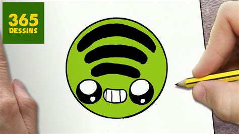 Comment Dessiner Logo Spotify Kawaii Tape Par Tape Dessins Kawaii