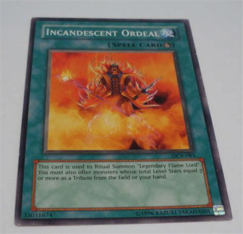 Yu Gi Oh Card Incandescent Ordeal Spell Card Dcr 085 Yugioh New Ebay