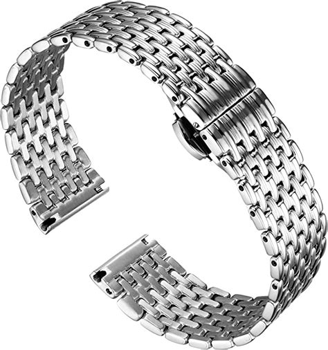 Binlun Bracelet De Montre En Acier Inoxydable Mailles Ultra Fines