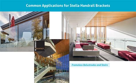 Standard Sheer Handrail Bracket Tapered Face Glass Mount