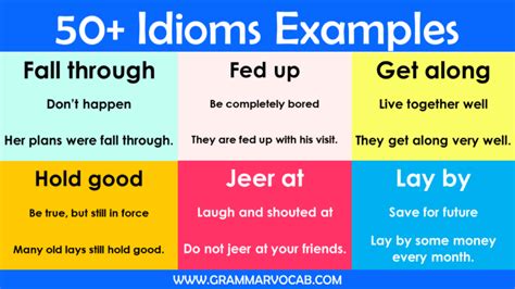 Idioms With Meaning Most Used Idioms With Pdf Grammarvocab