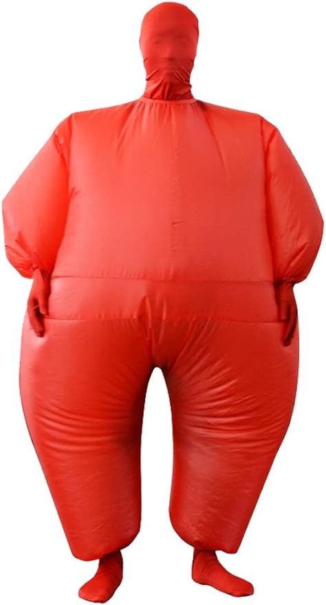 Adult Inflatable Fat Chub Suit Inflatable Full Body Costume Air Fan Operated Blow Up Fancy Dress