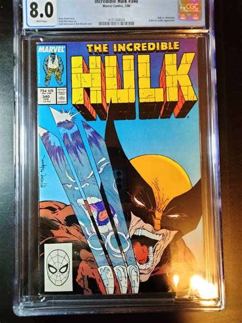 Incredible Hulk 340 Classic Cover Signed By Todd Mcfarlane 50 Off